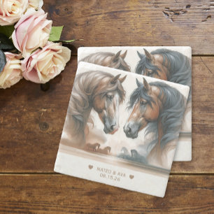 Dessous-de-verre En Pierre Chevaux spéciaux Nature Mariage Dessous de verre d