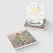 Dessous-de-verre En Pierre Cheveux gris (Côté)