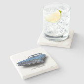 DESSOUS-DE-VERRE EN PIERRE CHEVROLET 1966 CHEVELLE SOLIDES SOLUBLES (Côté)