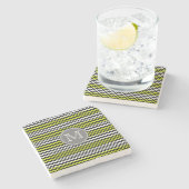 Dessous-de-verre En Pierre Chevron Zigzag (Côté)