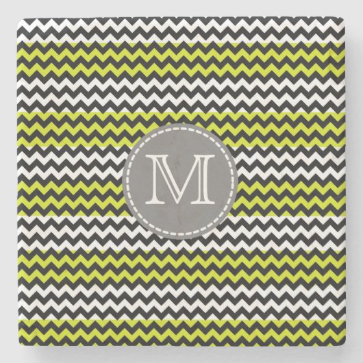 Dessous-de-verre En Pierre Chevron Zigzag (Devant)