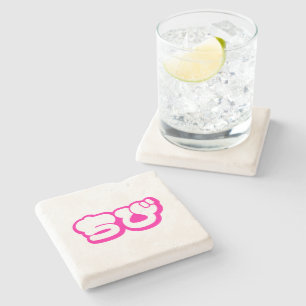 Dessous-de-verre En Pierre Chibi ちび japonais Nihongo Hiragana écriture