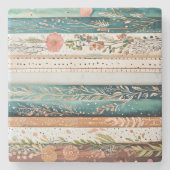 Dessous-de-verre En Pierre Chic motif shabby (Devant)