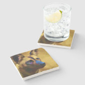 Dessous-de-verre En Pierre Chien sauvage africain (Côté)