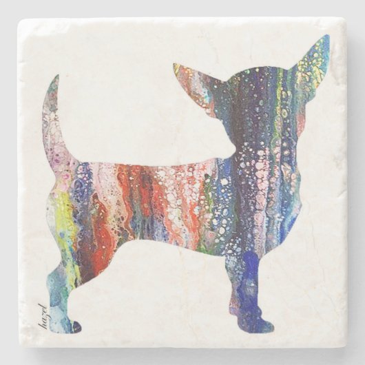 Dessous-de-verre En Pierre Chihuahua, Chihuahua cadeaux, Chihuahua (Devant)