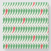 Dessous-de-verre En Pierre Chili Motif Pepper (Devant)