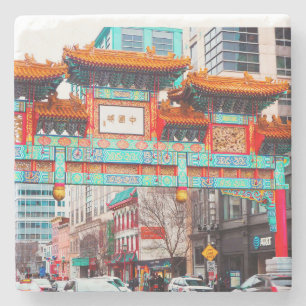 Dessous-de-verre En Pierre Chinatown. Washington, DC, États-Unis