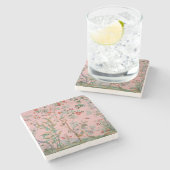 Dessous-de-verre En Pierre Chinoiserie rose (Côté)