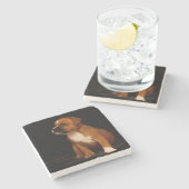 Dessous-de-verre En Pierre Chiot (Côté)