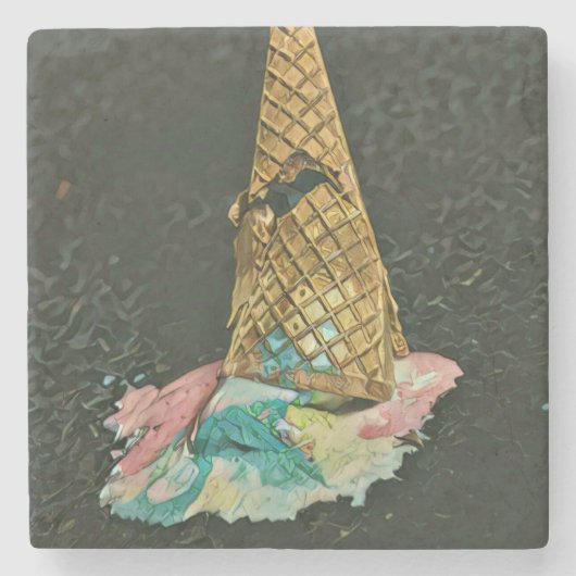 Dessous-de-verre En Pierre Chocolat glacé amant cadeau (Devant)