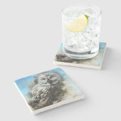 Dessous-de-verre En Pierre Chouette (Côté)