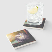 Dessous-de-verre En Pierre Chouette (Côté)
