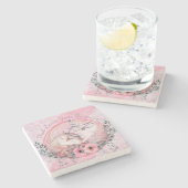 Dessous-de-verre En Pierre Chouettes mignonnes (Côté)