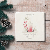 Dessous-de-verre En Pierre Christian Christmas Modern Scripture Candle Custom