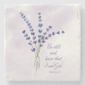 Dessous-de-verre En Pierre Christian Encouragement Lavande avec Écriture (Devant)