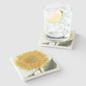 Dessous-de-verre En Pierre Chrysanthème Indicum de 'Pythanthoza Iconograph (Côté)