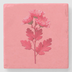 Dessous-de-verre En Pierre Chrysanthème rose