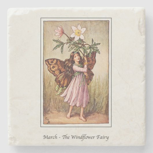 Dessous-de-verre En Pierre Cicely Mary Barker - March Fairy (Devant)