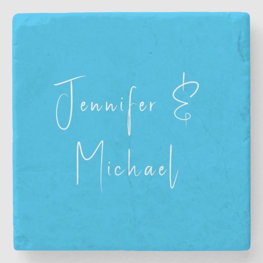 Dessous-de-verre En Pierre Ciel bleu classique mariage (Devant)