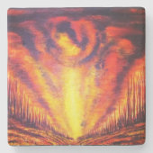 Dessous-de-verre En Pierre Ciel brûlant (Devant)