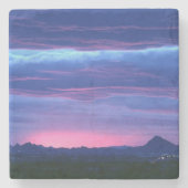 Dessous-de-verre En Pierre Ciel rouge - (Devant)