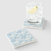 Dessous-de-verre En Pierre Cieux bleus Nuages (Côté)