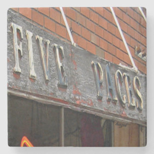 Dessous-de-verre En Pierre Cinq Paces, Une Tête À cinq Paces, Cinq Paces