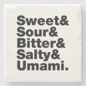 Dessous-de-verre En Pierre Cinq saveurs de base (Devant)