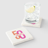 Dessous-de-verre En Pierre Cinquante et fabuleux 50e anniversaire (Côté)