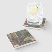 Dessous-de-verre En Pierre Cinquième avenue par John Falter (Côté)