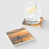 Dessous-de-verre En Pierre Citation classique de voyage Lao Tzu (Côté)