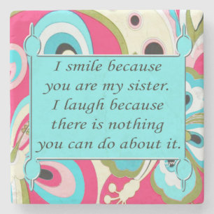 Dessous-de-verre En Pierre Citation inspirée, soeurs