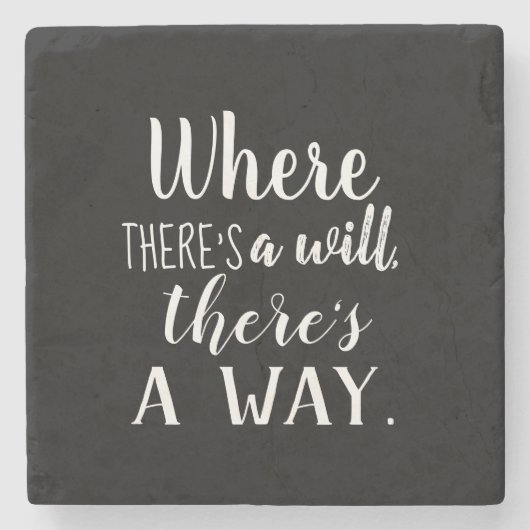 Dessous-de-verre En Pierre Citation Motivationnelle Inspirante Dit Typographi (Devant)