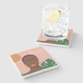 Dessous-de-verre En Pierre Citations de la bibliothèque ombragée (Côté)