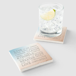 Dessous-de-verre En Pierre Citations Inspiration Blue Brown Ombre