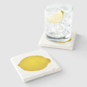 Dessous-de-verre En Pierre Citron (Côté)