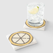 Dessous-de-verre En Pierre citron (Côté)