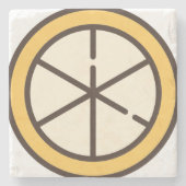 Dessous-de-verre En Pierre citron (Devant)