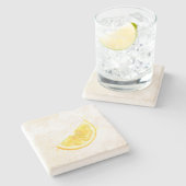 Dessous-de-verre En Pierre Citron (Côté)