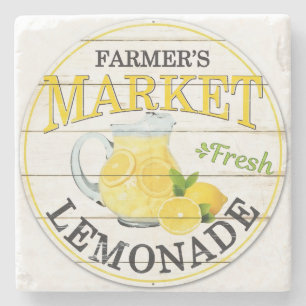 Dessous-de-verre En Pierre Citronnade fraîche du marché des agriculteurs