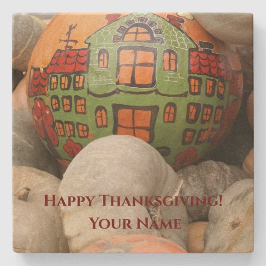 Dessous-de-verre En Pierre Citrouille (Devant)