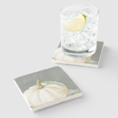 Dessous-de-verre En Pierre citrouille blanc de l'abattoir (Côté)