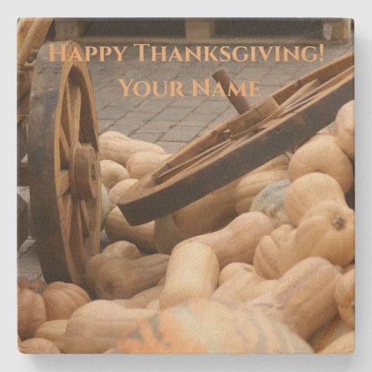 Dessous-de-verre En Pierre Citrouilles et roue (Devant)