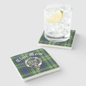 Dessous-de-verre En Pierre Clan écossais Mow Crest & Tartan (Côté)