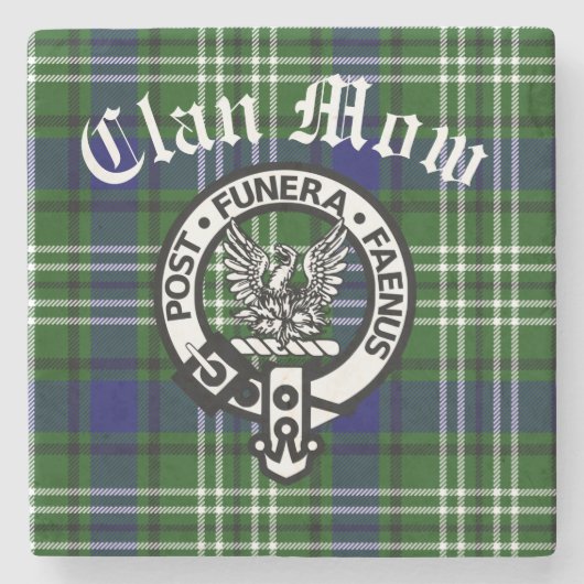 Dessous-de-verre En Pierre Clan écossais Mow Crest & Tartan (Devant)