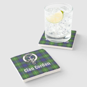 Dessous-de-verre En Pierre Clan Gordon Tartan Crest