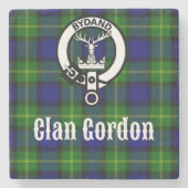 Dessous-de-verre En Pierre Clan Gordon Tartan Crest (Devant)
