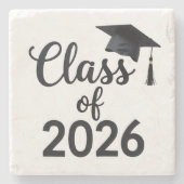 Dessous-de-verre En Pierre Classe De 2026 (Devant)