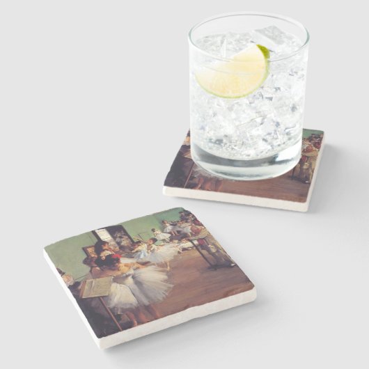 Dessous-de-verre En Pierre Classe de danse par Edgar Degas (Côté)