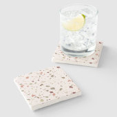 Dessous-de-verre En Pierre Classic terrazzo marbre sol motif arrière - plan (Côté)